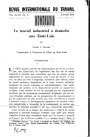 Le travail industriel à domicile aux Etats-Unis