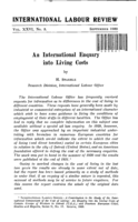 An international enquiry into living costs