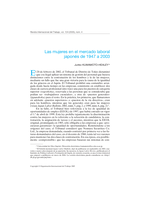 Las mujeres en el mercado laboral japonés de 1947 a 2003
