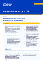 Nota informativa sobre el acoso sexual en la industria del entretenimiento