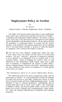 Employment policy in Sweden