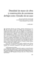 Densidad de mano de obra y construcción de carreteras de bajo costo: estudio de un caso