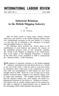 Industrial relations in the British shipping industry