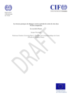 Les bonnes pratiques de dialogue social en période de sortie de crise dans l’Union européenne: le cas de la France