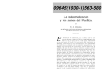 La industrialización y los países del Pacifico