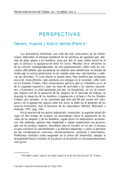 Género, mujeres y todo lo demás: Parte I