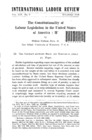 The constitutionality of labor legislation in the United States of America: II
