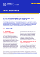 Un entorno favorable para las empresas sostenibles y una respuesta rápida a los efectos de la COVID-19