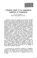 L'hygiène rurale et les coopératives sanitaires en Yougoslavie