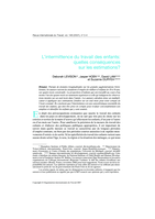 L'intermittence du travail des enfants: quelles conséquences sur les estimations?