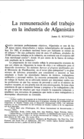 La remuneración del trabajo en la industria de Afganistán