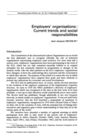Employers' organisations: current trends and social responsibilities