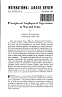 Principles of employment supervision in war and peace