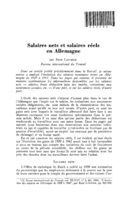 Salaires nets et salaires réels en Allemagne