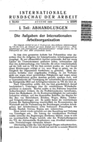The functions of the International Labour Organisation