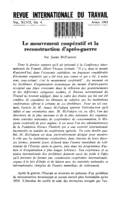 Le mouvement coopératif et la reconstruction d'après-guerre