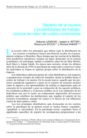 Reparto de la riqueza y posibilidades de trabajo: juicios de valor de cuatro continentes