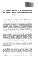 Le pouvoir d'achat et la consommation des ouvriers belges à différentes époques