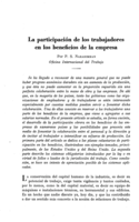 La participación de los trabajadores en los beneficios de la empresa