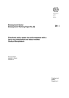 Fiscal and political space for crisis response with a focus on employment and labour market: study of Bangladesh
