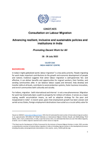 Consultation on labour migration: advancing resilient, inclusive and sustainable policies and institutions in India : promoting decent work for all, 28 - 29 July 2022 : concept note