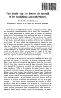 Une étude sur les heures de travail et les conditions atmosphériques