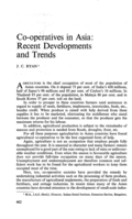 Co-operatives in Asia: recent developments and trends