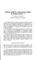 Libertad sindical y relaciones de trabajo en América Latina: I