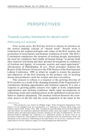 Towards a policy framework for decent work