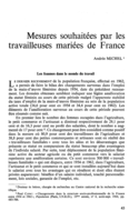 Mesures souhaitées par les travailleuses mariées de France