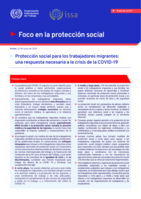 Protección social para los trabajadores migrantes: una respuesta necesaria a la crisis de la COVID-19