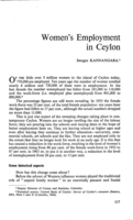 Women's employment in Ceylon