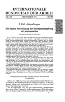 Recent advances in labour legislation in Latin America (1928-1934)