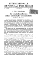 The diversity of co-operative institutions and their classification