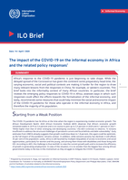 The impact of the COVID-19 on the informal economy in Africa and the related policy responses