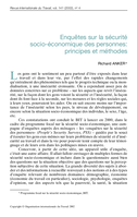 Enquêtes sur la sécurité socio-économique des personnes: principes et méthodes