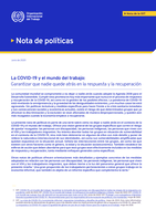 La COVID-19 y el mundo del trabajo: garantizar que nadie quede atrás en la respuesta y la recuperación