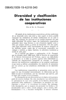 Diversidad y clasificación de las instituciones cooperativas