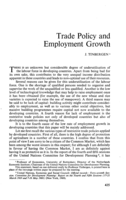 Trade policy and employment growth