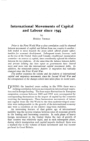 International movements of capital and labour since 1945