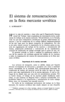El sistema de remuneraciones en la flota mercante soviética