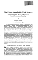 The United States public work reserve: an experiment in the co-ordination of public investment planning