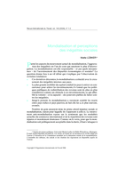 Mondialisation et perceptions des inégalités sociales
