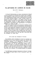 La prévention des accidents du travail