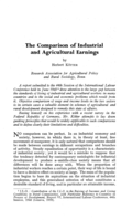 The comparison of industrial and agricultural earnings