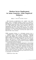 Modern sector employment in Asian countries: some empirical estimates