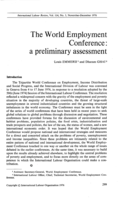 The world employment conference: a preliminary assessment