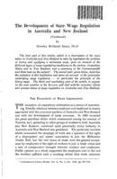 The development of state wage regulation in Australia and New Zealand: [II]