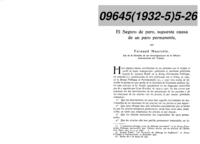 El seguro de paro, supuesta causa de un paro permanente