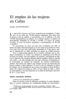 El empleo de las mujeres en Ceilán